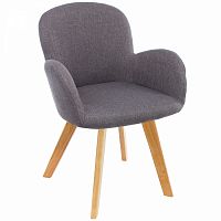 стул деревянный стул asia wooden legs / grey fabric во Владивостоке