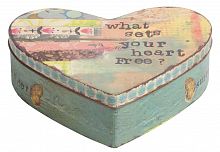 металлическая декоративная коробка (шкатулка) в виде сердца heart во Владивостоке