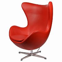 кресло arne jacobsen style egg chair красное во Владивостоке