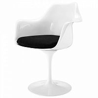 стул eero saarinen style tulip armchair черная подушка во Владивостоке