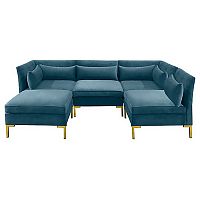 диван zara sectional угловой синий во Владивостоке