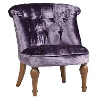 кресло sophie tufted slipper chair вельвет фиолетовое во Владивостоке