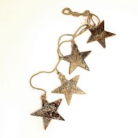гирлянда новогодняя подвесная звезды золотые golden stars, 65 см во Владивостоке