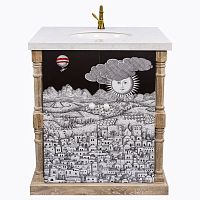 тумба с раковиной старый город снег fornasetti во Владивостоке