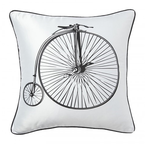 подушка с ретро-велосипедом retro bicycle white во Владивостоке