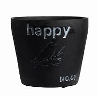 цветочный горшок happy чёрный во Владивостоке
