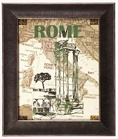 постер в раме city stops rome во Владивостоке