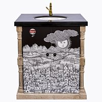 тумба с раковиной старый город нуар fornasetti во Владивостоке