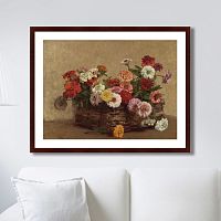 картина: panier de zinnias, 1856г. во Владивостоке