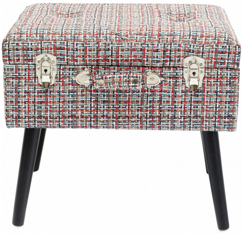 kare design пуф suitcase, коллекция "чемодан" 50*45*35, полиэстер, лен, полиуретан, сосна, красный во Владивостоке