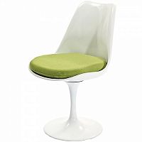 стул eero saarinen style tulip chair зеленая подушка во Владивостоке