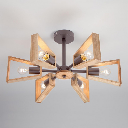 потолочная люстра eurosvet klark 70056/6 кофе во Владивостоке