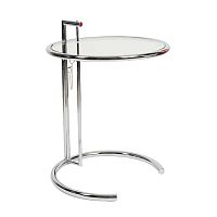 стол журнальный eileen gray style cocktail table e-1027 прозрачный во Владивостоке