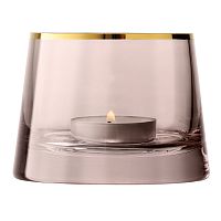 подсвечник стеклянный коричневый с золотым ободком для чайной свечи light, 6,6 см во Владивостоке