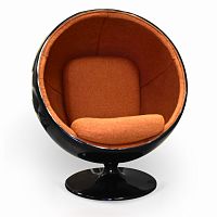 кресло ball chair черно-коричневое во Владивостоке