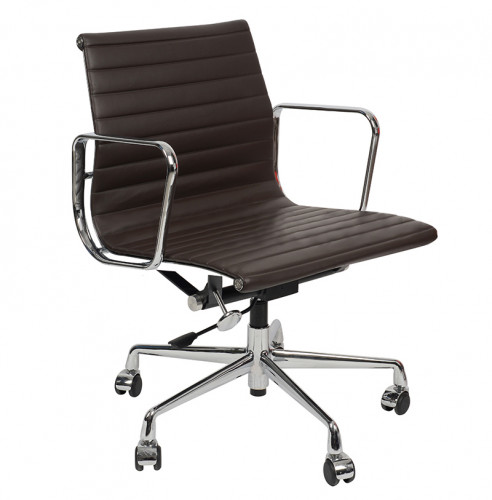 кресло eames style кофейная кожа во Владивостоке