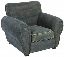 кресло san francisco denim armchair серое во Владивостоке