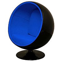 кресло eero ball chair синее с черным во Владивостоке