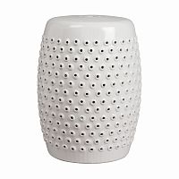 керамический столик-табурет cutwork garden stool белый во Владивостоке