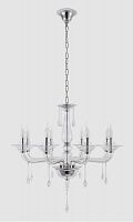 подвесная люстра crystal lux monica sp8 chrome/transparent во Владивостоке