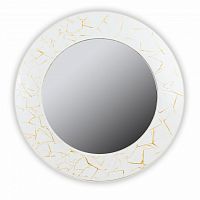 зеркало белое круглое диаметр 75 см с золотым декором fashion white gold во Владивостоке