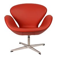 кресло arne jacobsen style swan chair красное во Владивостоке