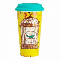 термостакан с силиконовой крышкой bird in cage во Владивостоке