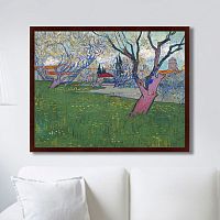 картина: view of arles with trees in blossom, 1889г. во Владивостоке