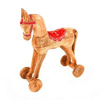 украшение новогоднее лошадка на колесах christmas horse, 40х30х13 см во Владивостоке